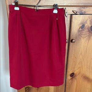 Red wool skirt